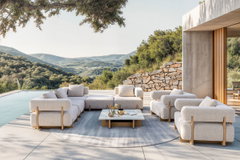 ploss Epoque XL Gartenlounge, beige/cloud weave, Alu/Polyester/Schaumstoff, inkl. Polster ploss Epoque XL Gartenlounge, beige/cloud weave, Alu/Polyester/Schaumstoff, inkl. Polster